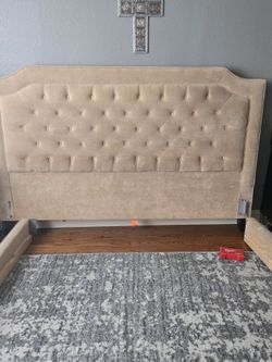 California King Upholstered bed