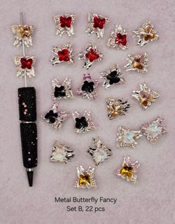 Metal Butterfly Fancy Beads - Set B