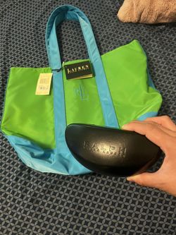 NWT Lauren Ralph Lauren Tote & Sunglasses Case $15 For BOTH