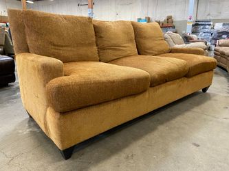 FERGUSON COPELAND LTD Caramel Chenille Unique Curvy Back Sofa