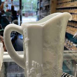 White Milk Glass Pitcher