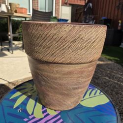 12h 11w clay flower pot planter