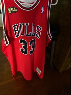 Mitchell and Ness Scottie Pippen 1(contact info removed) (rare full year print tag) Chicago Bulls Finals patch authentic Jersey