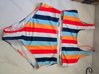 Striped Two-Piece Bikini Set