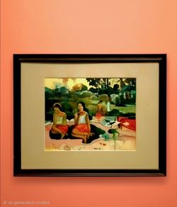 Paul Gauguin "Sacred Spring" 1894 Framed Oil Painting Landscape" HERMITAGE" ST. PETERSBURG 17"×13"