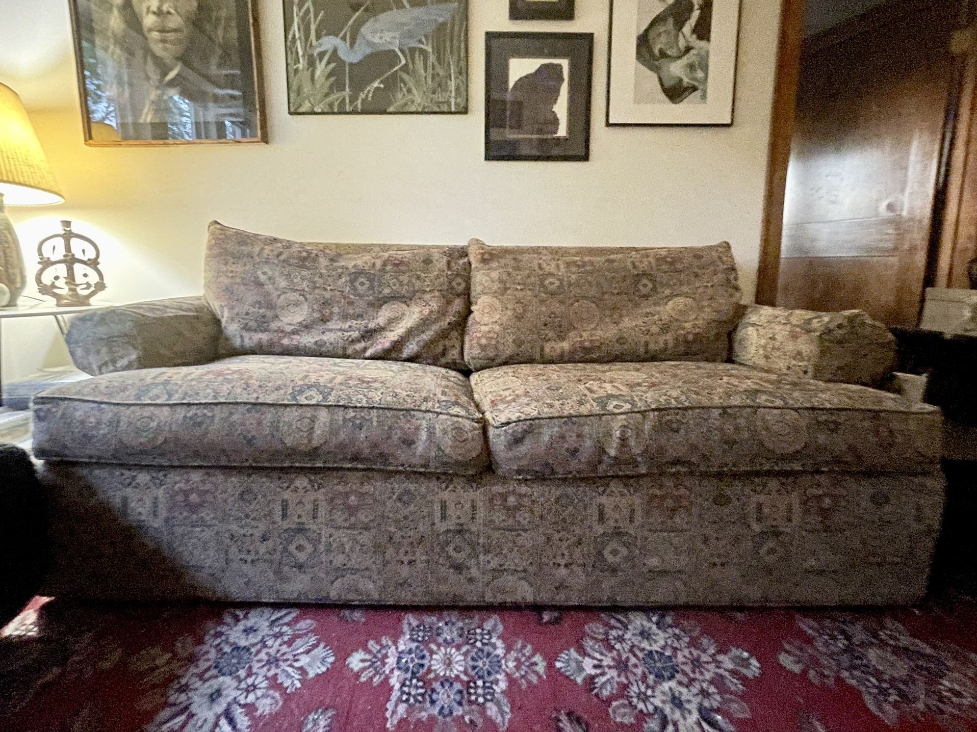 Preloved Vintage Print Couch