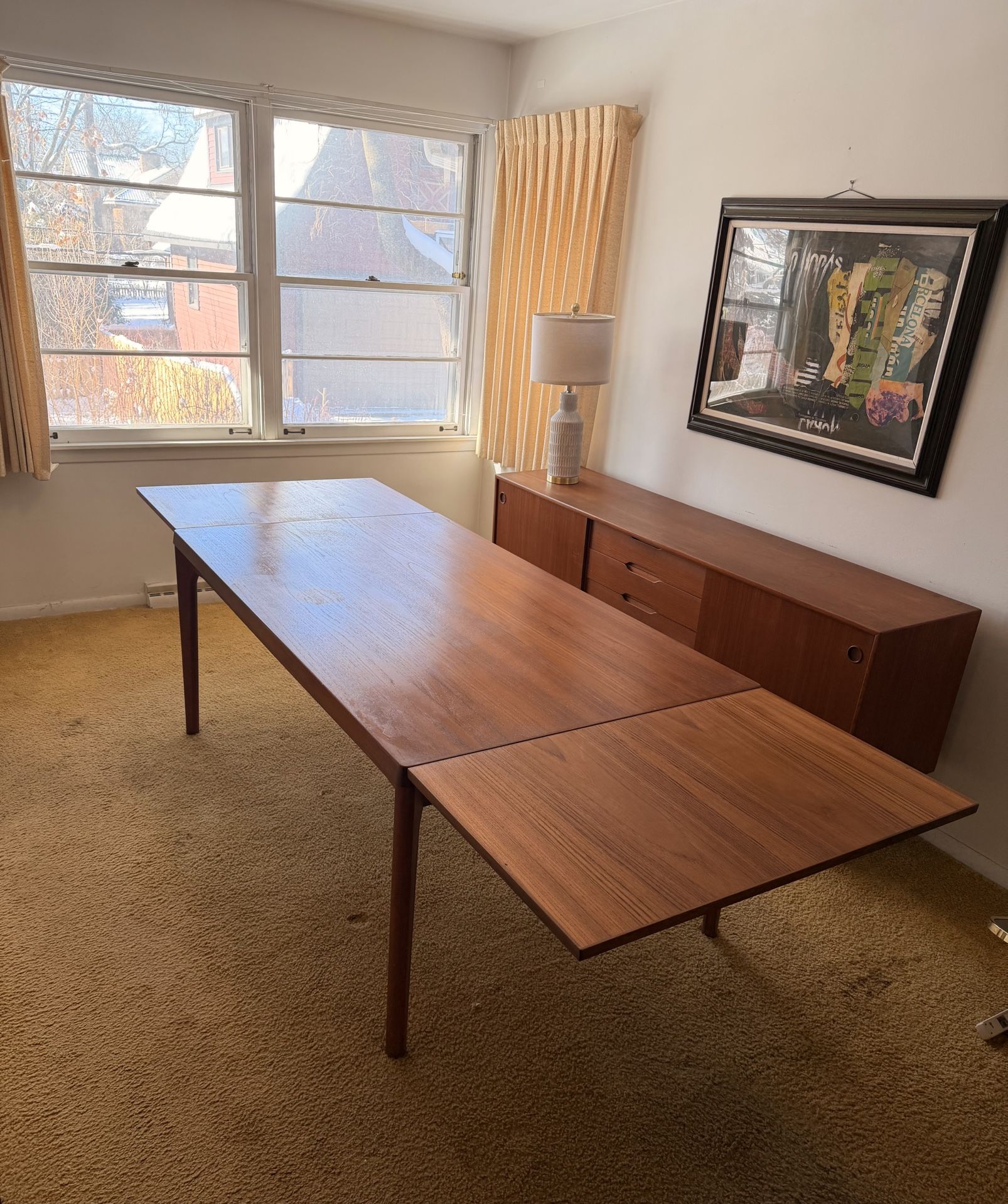Scandinavian Dining Table And Four Chairs ( One Owner For 58 Years) OK