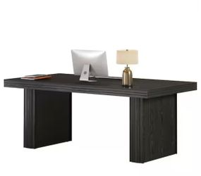 Byblight Moronia 63 in. Rectangle Black Wood Executive Desk - brand new