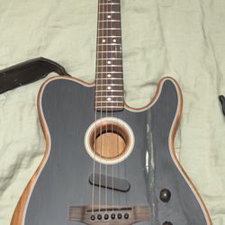 Fender Acoustasonic Player Telecaster Acoustic-Electric Guitar Brushed Black