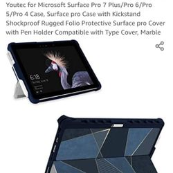 Microsoft Surface Pro 7 2 Piece Hard Cover , Case NOT BROKEN