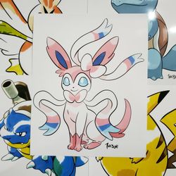 Sylveon Pokemon Art Print