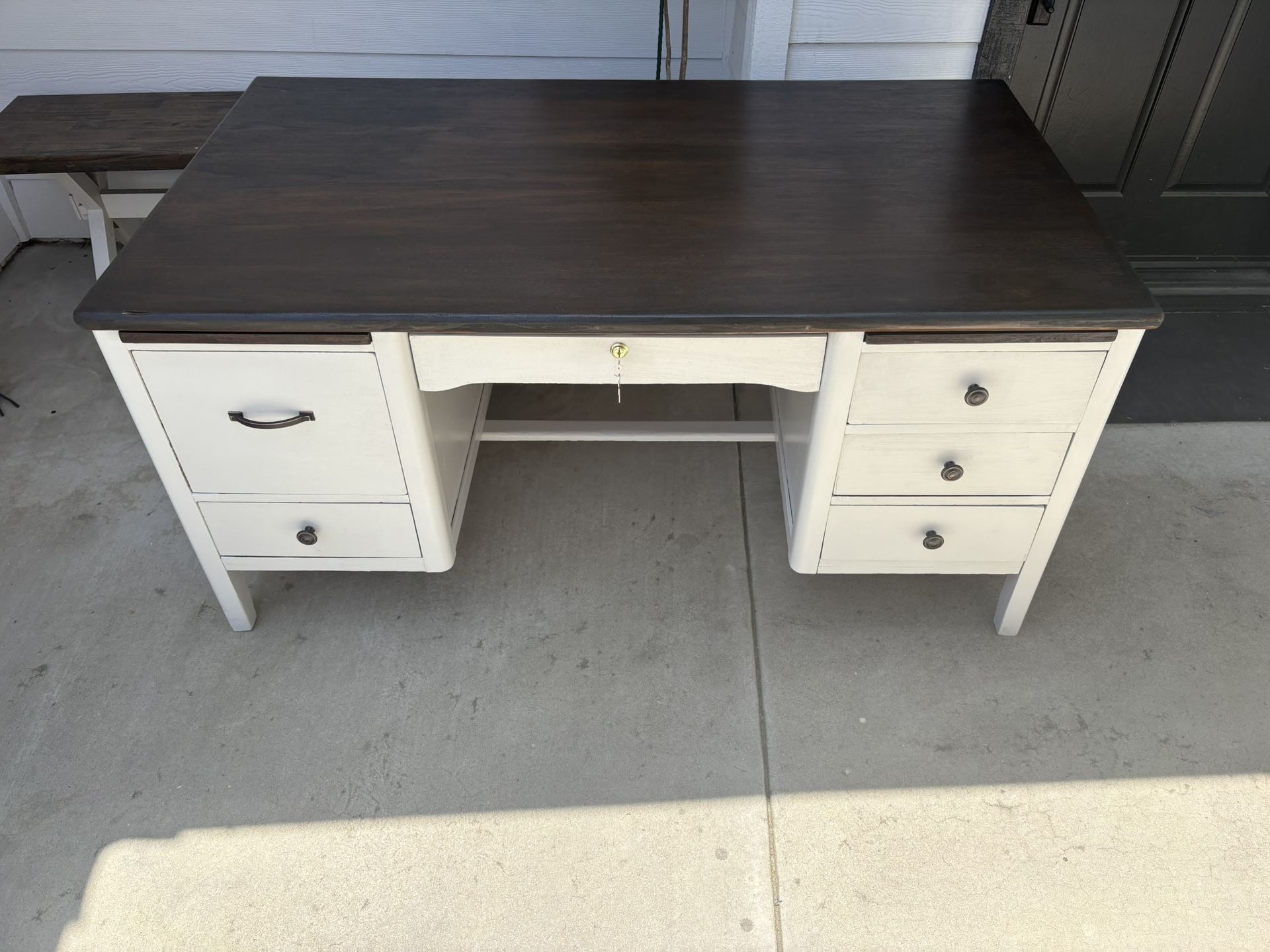 Antique Real Wood Desk Restored