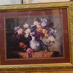 Classy Gold-Framed Artwork