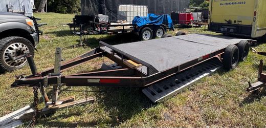 7x16 Car Hauler/Transport Trailer Steel Deck Heavy Duty Custom Made 7000lb Capacity Asking 2400.00