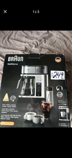 Braun MultiServe Plus 10-Cup Drip Coffee Maker - Hot & Cold Multi-Serve Brewer with Programmable