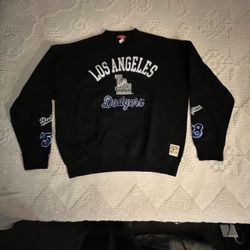 Mitchell & Ness Wmns Dodger Crewneck with Sequins