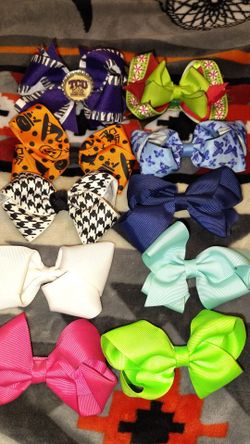 Lot of 10 Girls Hair Bows