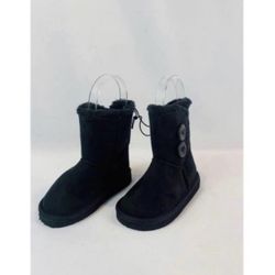 Brand New Toddler Girls Black Boots with 2 buttons- Avail in size 5