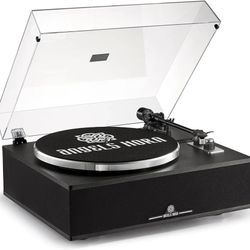 Bluetooth Vinyl Record Player - High-Fidelity 2-Speed Turntable with Built-in Speakers - Includes Phono Preamp & Magnetic AT-3600L Cartridge