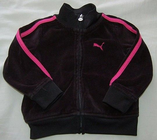 Puma Girls 18M Black Warm Up Jacket