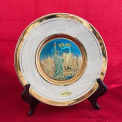 Art Of Chokin 20cm ,24k Gold Trim Collectible Plate