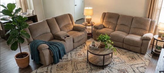 2 piece Reclining Sofa & Loveseat Set