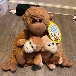 Monkey Family Trio Singing Plush - New!