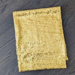 Elegant Sequin Table Runner, Gold, 12" x 108"