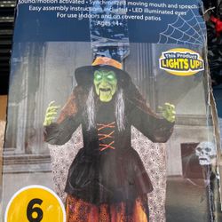 Vintage Witch 6’ Foot Animated Standing Witches Figurine