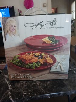 Dolly Set Of 4 Ceramic Dinner Plates