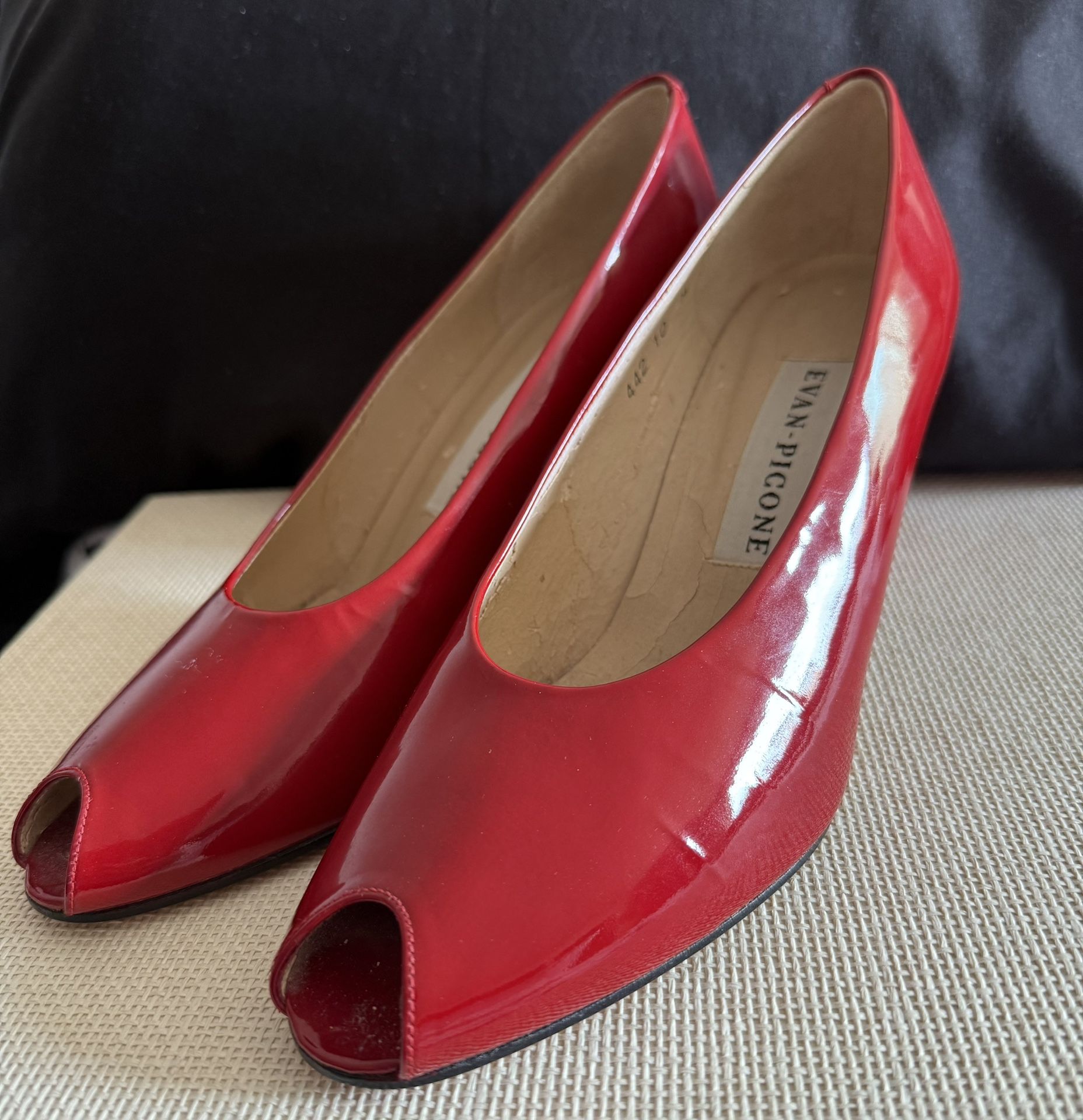 Ladies Red Peep toe Heel