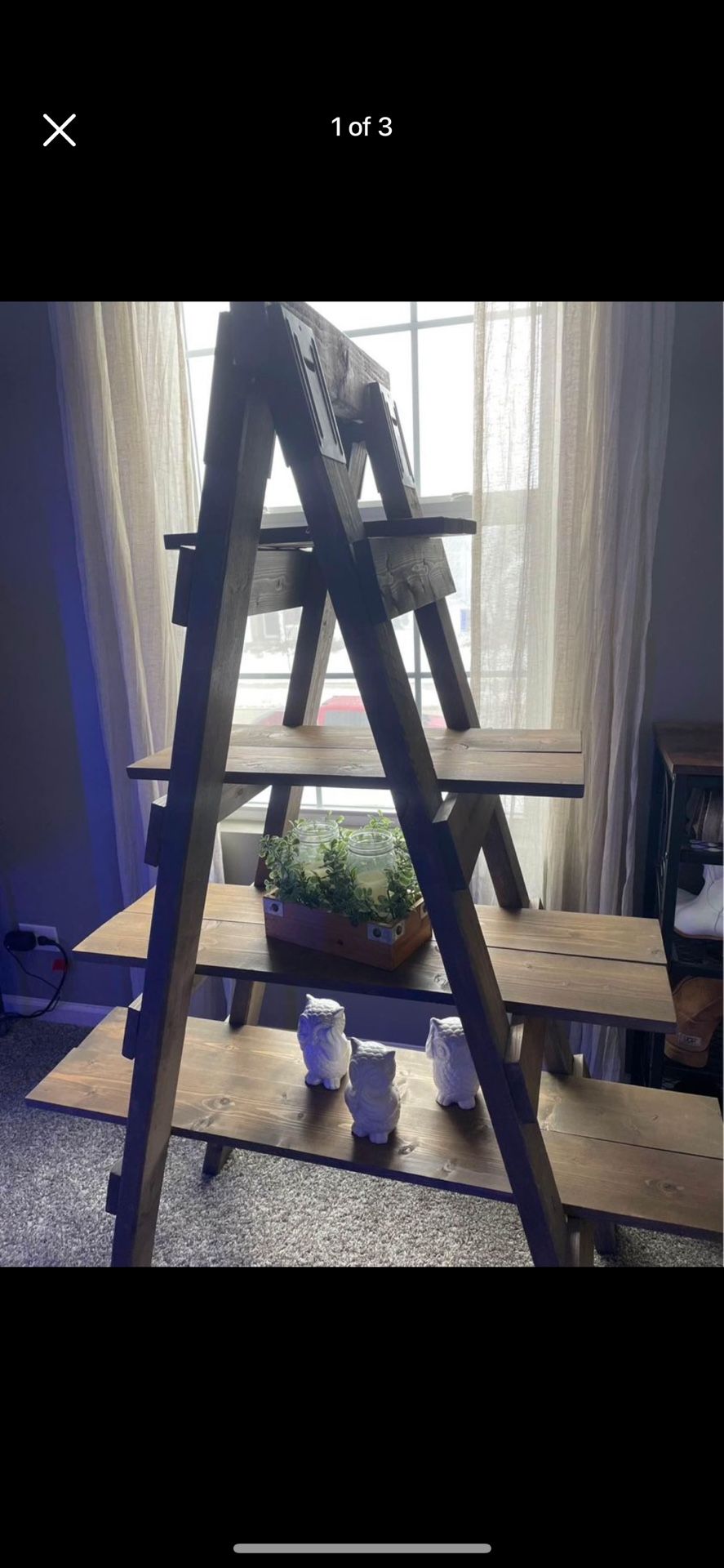 Industrial Handmade Ladder Shelf