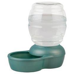 Petmate Replendish Gravity Pet Waterer with Microban for Cats and Dogs, Green, 2.5 Gallons Water 