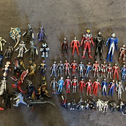 Large Ultraman / Kaiju Bandai Toy Lot