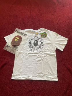 Chrome heart bape tee