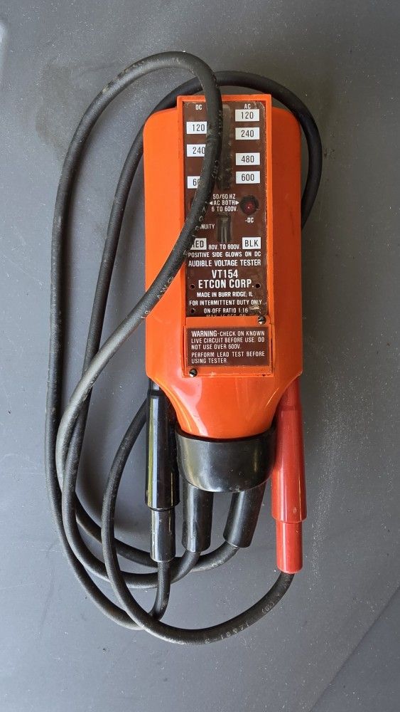 Etcon VT154 Voltage/Polarity & Continuity Tester - 6-600V AC/DC