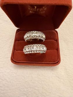 Vintage Gold-Tone Rhinestone Hoop Earrings