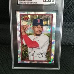 2019 Topps Bowman Chrome Mookie Betts /150 Atomic Refactor Graded SGC NM-MT+ 8.5 Low Pop Baseball Card 