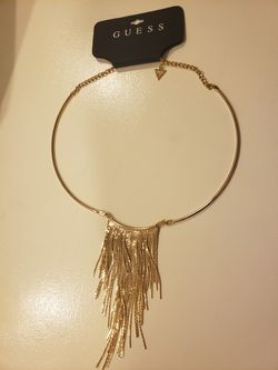 Guess fringed necklace