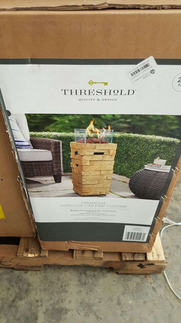 Chisholm 22 Tall Square Stone Fire Column Natural Threshold Chisholm 22 Tall Square Stone Fire