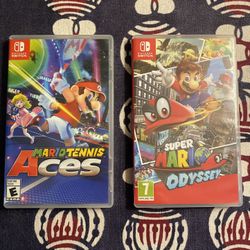 Nintendo Switch Games Mario Odyssey And Mario Tennis Aces