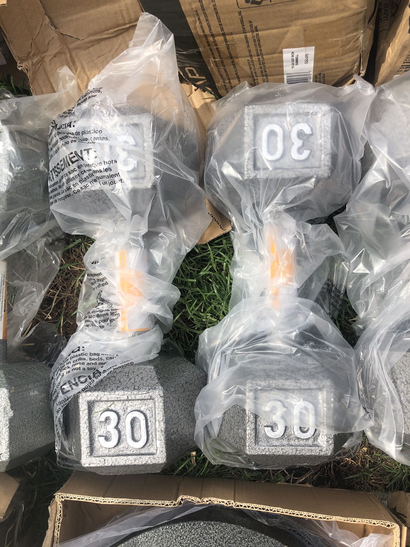 Set of 30 lbs dumbbells