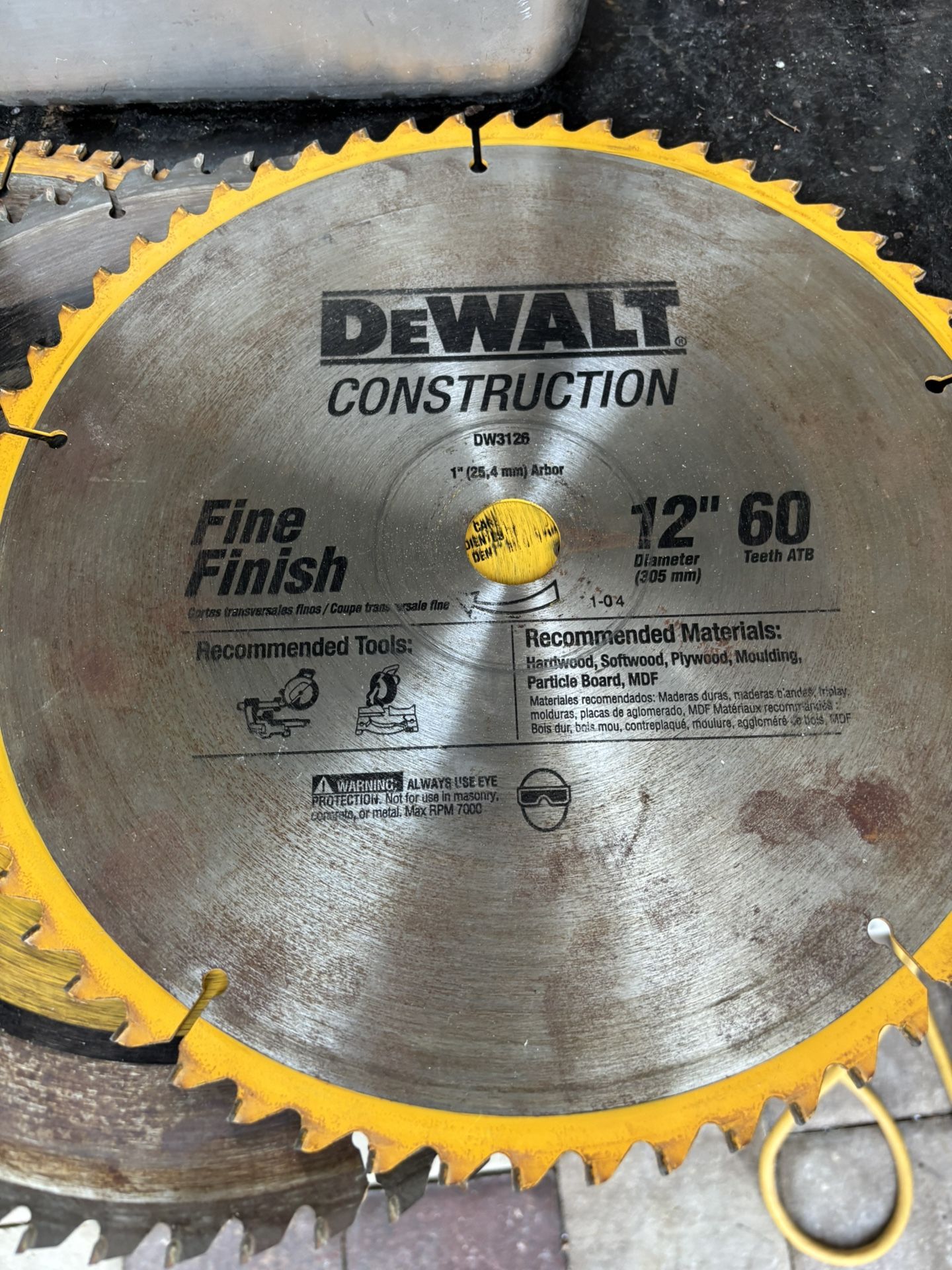 Three Dewalt 12 Inch Fine Cut Blades