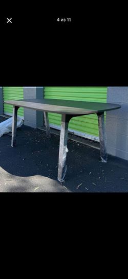 Dark Oval Table oppeby Ikea for 6-8 person