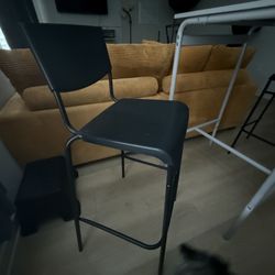 2 IKEA Bar Stool Chairs With Back Support