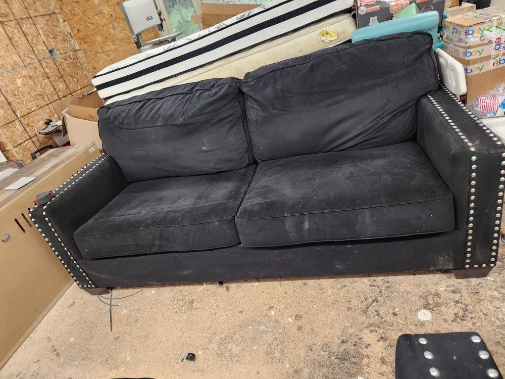 Black Love Seat And Sofa