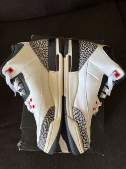 Jordan Air Jordan 3 Retro BG Low Top White/Black/Gray/Red 5Y 398614-123