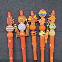Fall Themed Beaded Pens