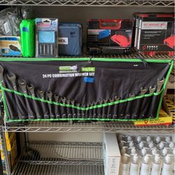 24pc Combination Wrench set Mm & SAE