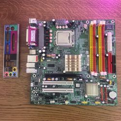 Acer 8I945AE Motherboard with I/O Shield and Intel Pentium 4 CPU
